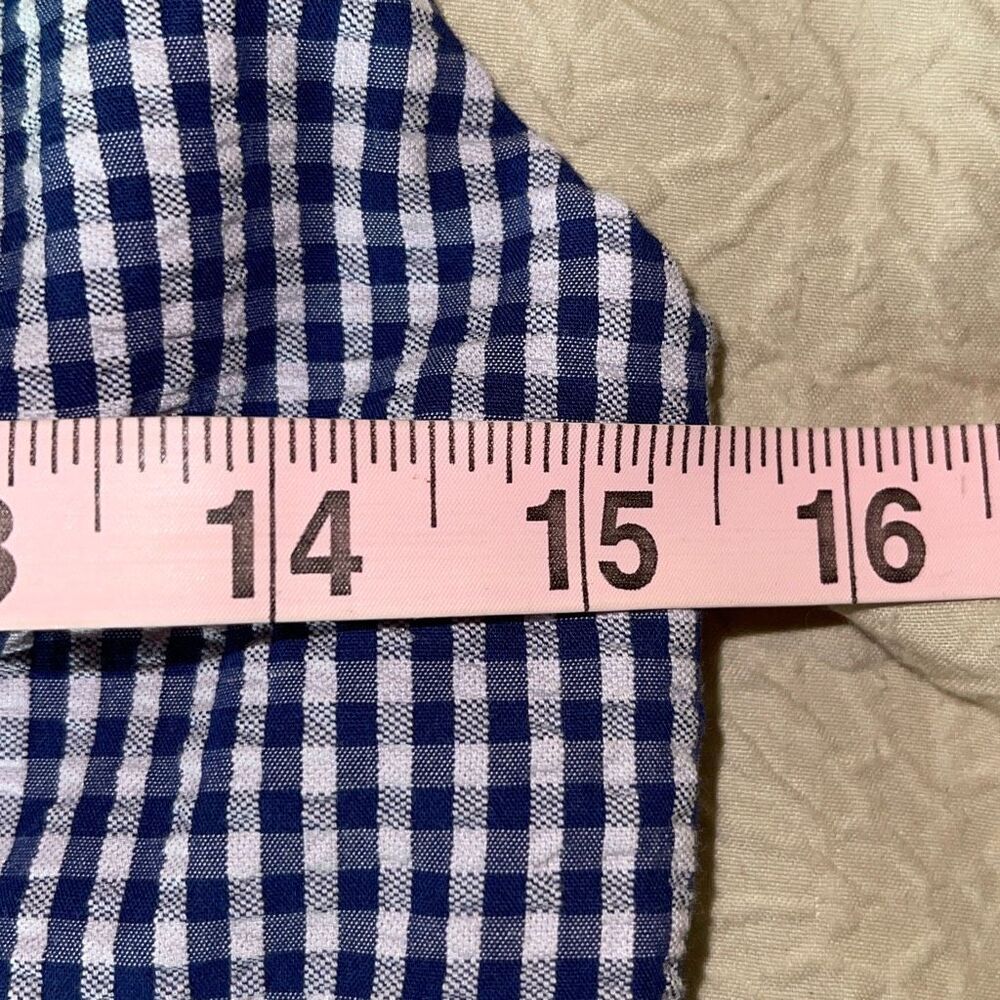 Rails Women's Maeve Dress Navy Lilac Gingham Organic Cotton Midi Dress Size Medi - Picture 10 of 12